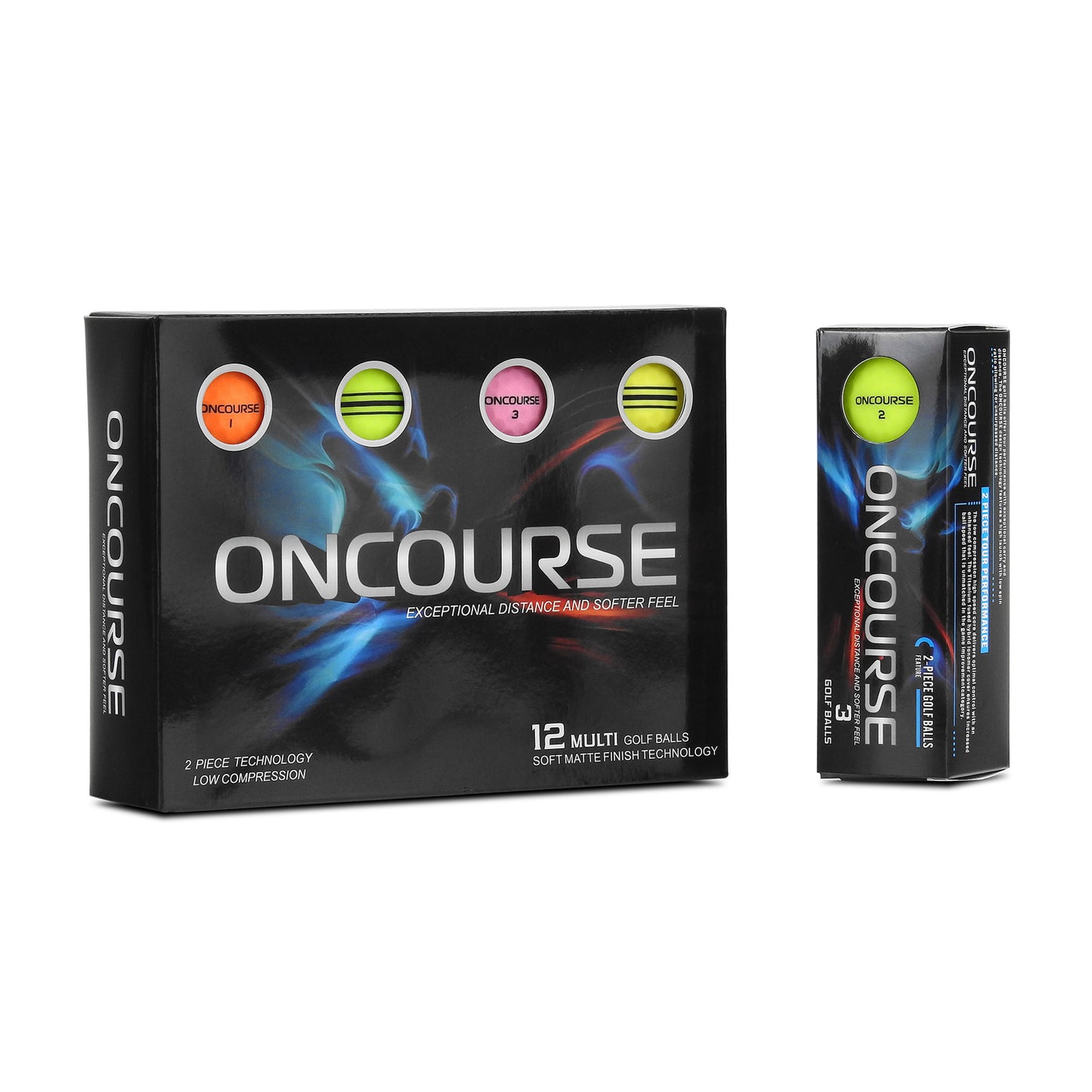 OnCourse MULTI Matte Colours Golf Ball