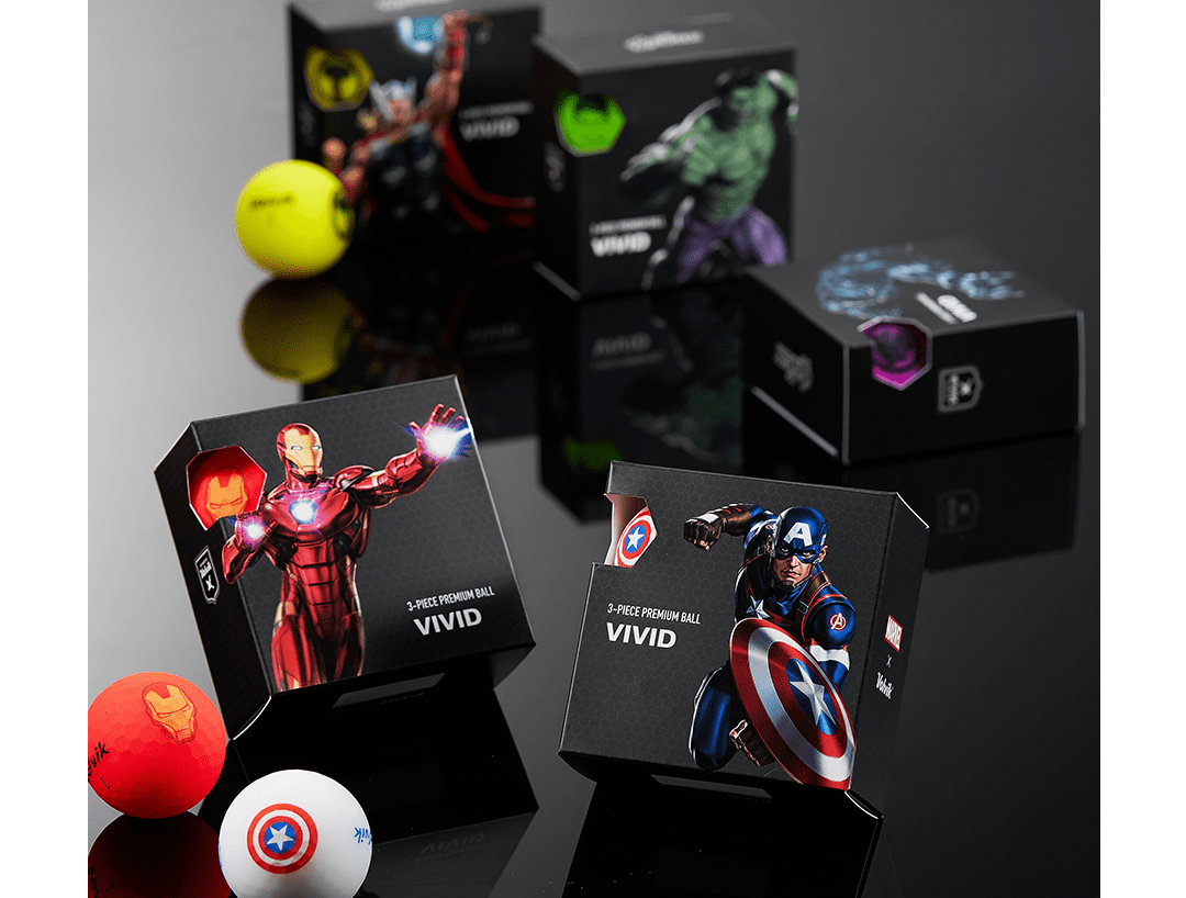 Volvik Vivid Marvel Golfbollar 4-Pack