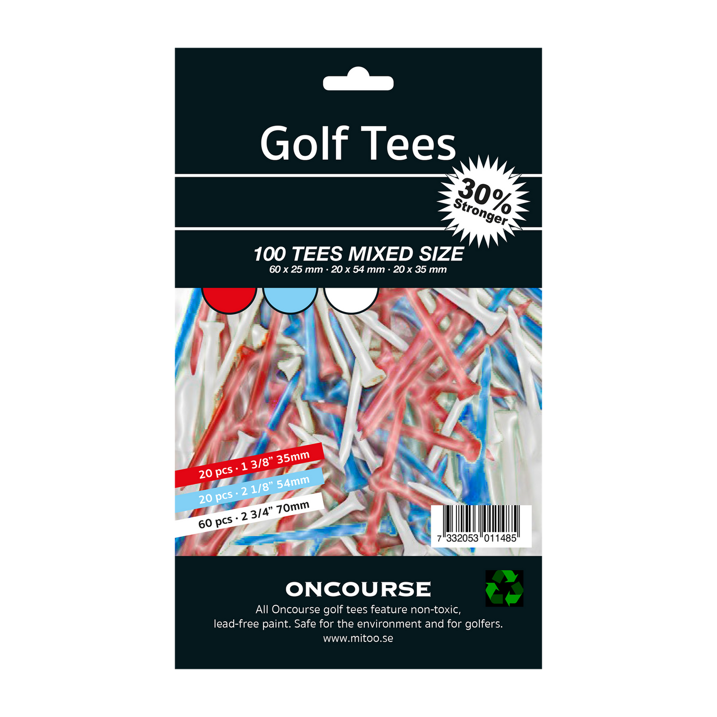 Träpeggar 35mm/54mm/70mm - 100st